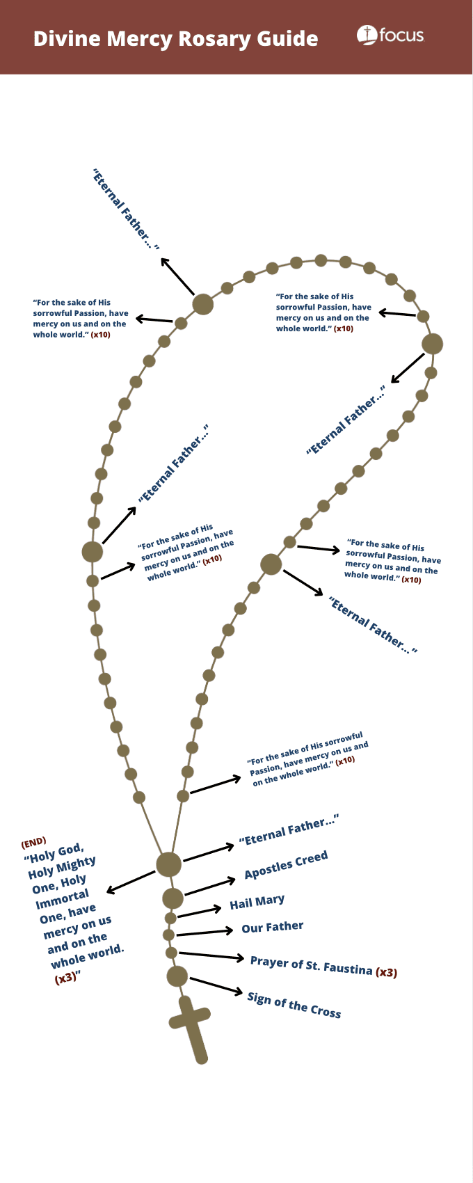 Divine Mercy Rosary Guide for how to pray the Divine Mercy Chaplet